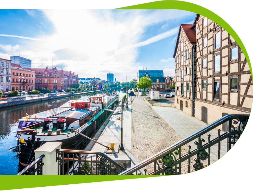 Widok na miasto Bydgoszcz