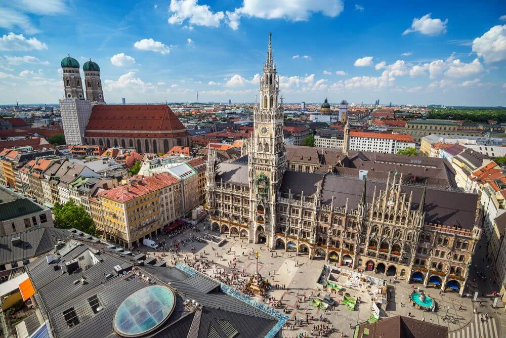 Monachium - widok na Marienplatz