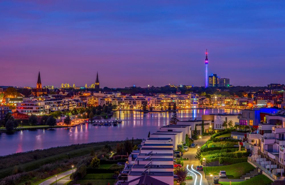 Dortmund - nocna panorama miasta