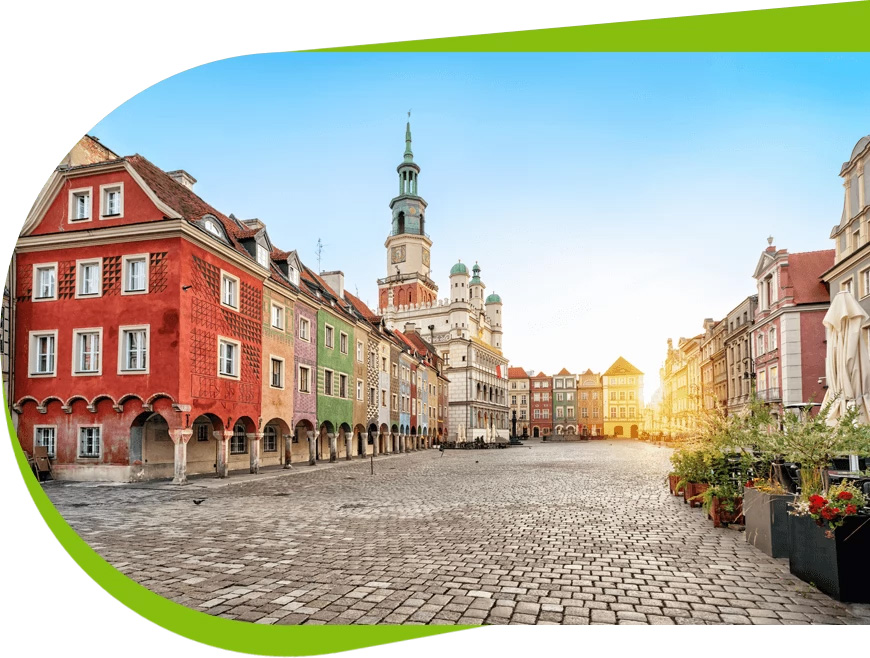 Widok na rynek w Poznaniu